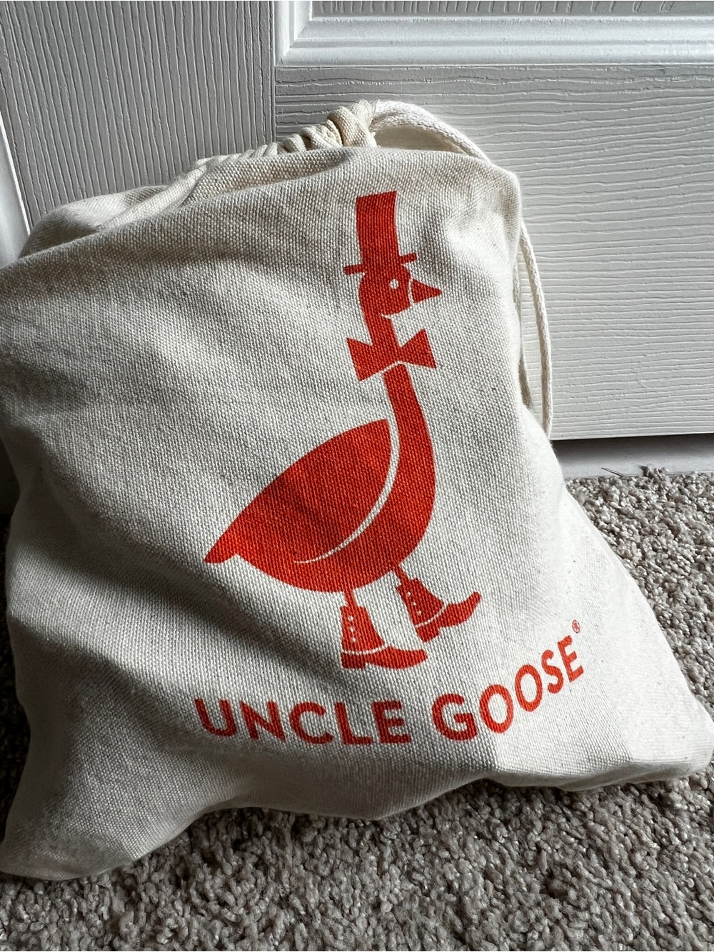Uncle Goose 28 Vintage Style Alphabet Blocks in Canvas Drawstring Bag